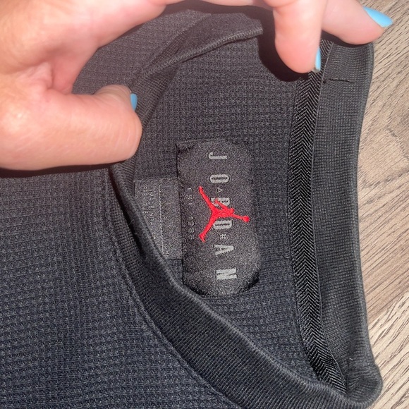 Jordan Black Shirt with Red Logo (barely worn) - Picture 2 of 4